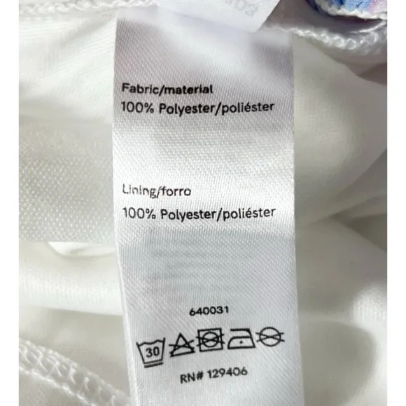 Venus Floral Smocked Halter Top Blouse Cold Shoulder Long Sleeve Size Medium - Picture 5 of 7